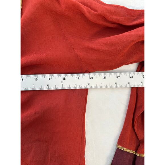 Lucky Brand Women's Beaded Tunic Orange Size Medium - Picture 9 of 10